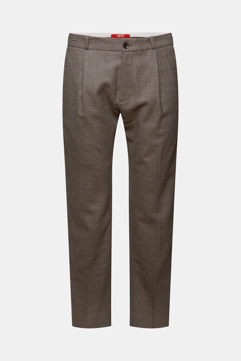 Houndstooth wool trousers