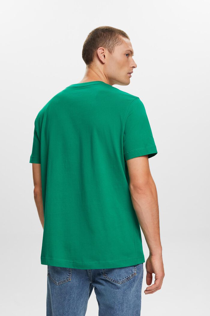 Jersey T-shirt with print, 100% cotton, DARK GREEN, detail image number 3