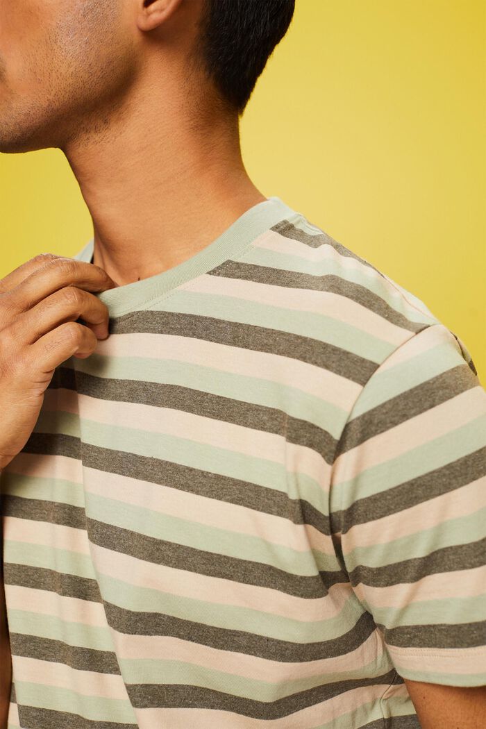 Striped jersey t-shirt, 100% cotton, LIGHT GREEN, detail image number 2