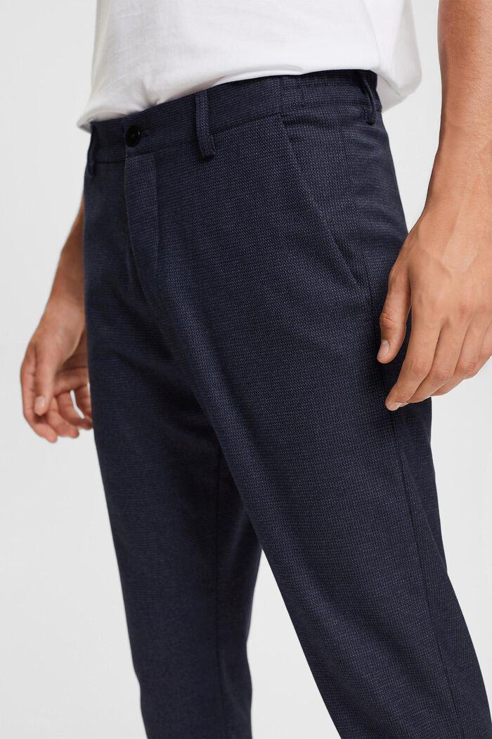 Textured suit trousers, DARK BLUE, detail image number 2