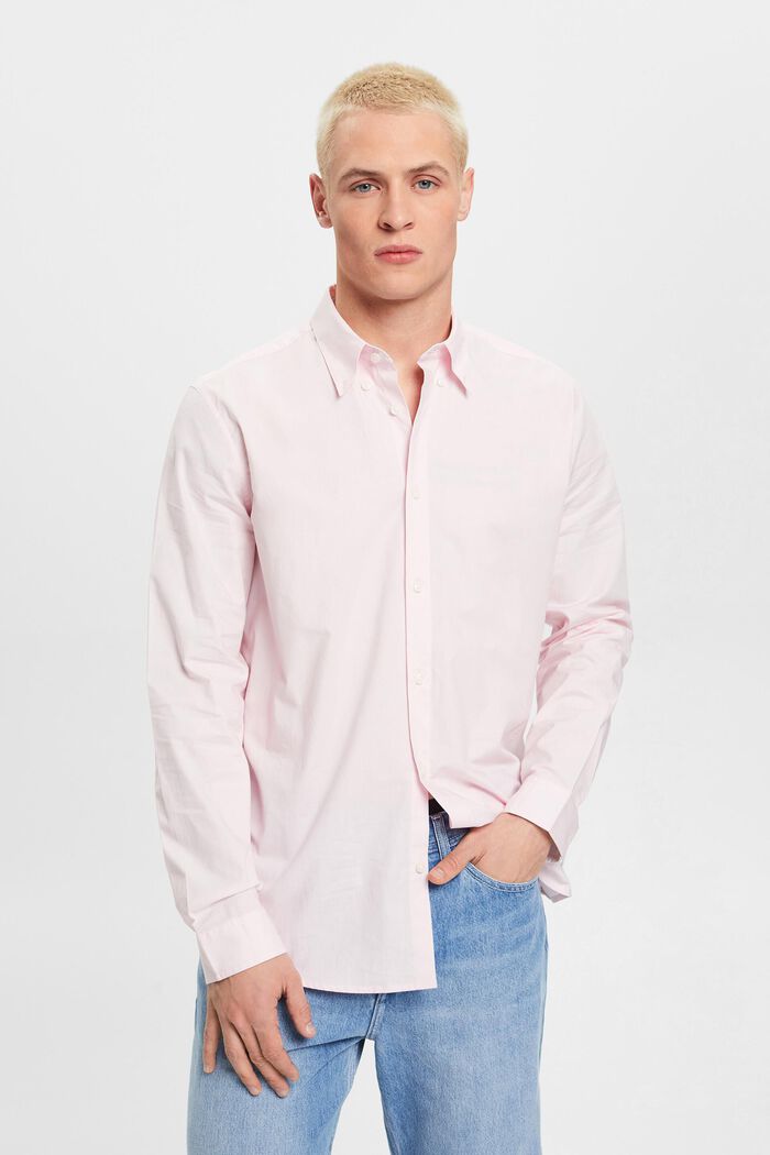 扣角領襯衫, 粉紅色, detail image number 0