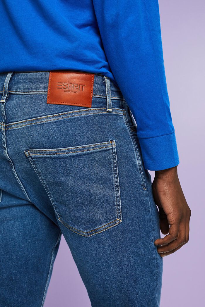 Mid-Rise Slim Jeans, BLUE MEDIUM WASH, detail image number 4