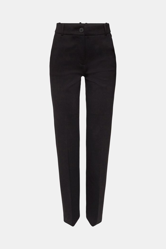Stretchy high-rise bootcut trousers, BLACK, detail image number 7