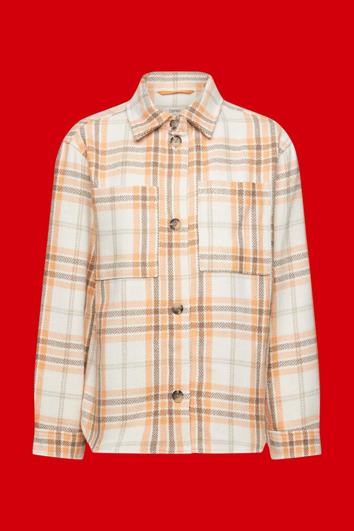 Checked shacket, OFF WHITE, detail image number 5