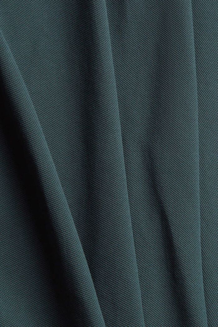 Pima cotton piqué polo shirt, TEAL BLUE, detail image number 1