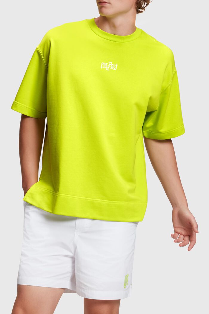 Relaxed Fit Neon Pop Print Sweatshirt, LIME YELLOW, detail image number 0