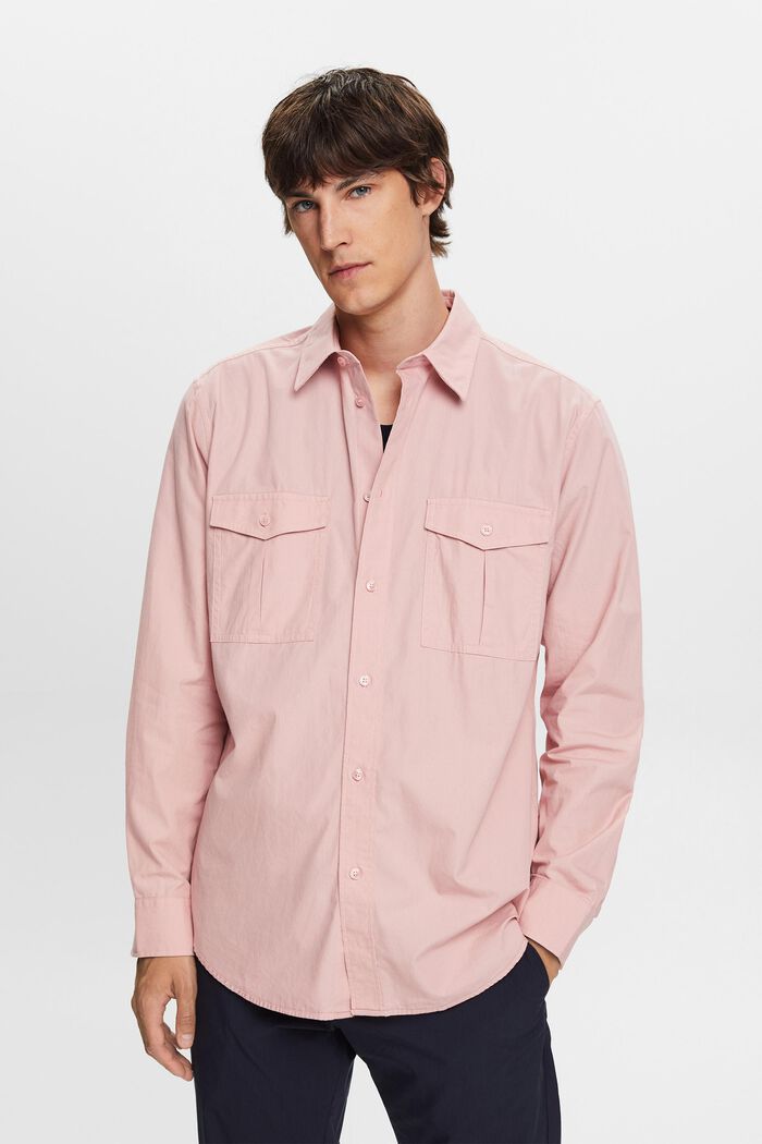 Cotton Utility Shirt, OLD PINK, detail image number 4
