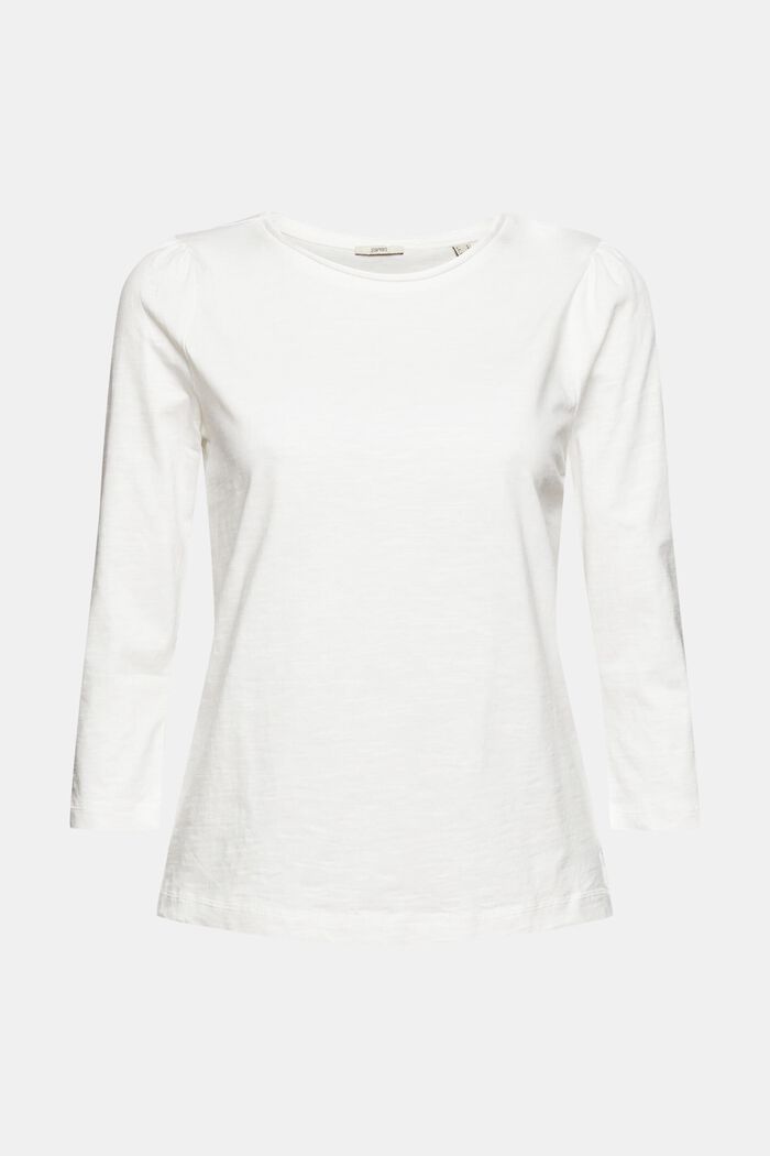 休閒棉質 T 恤, 白色, detail image number 5