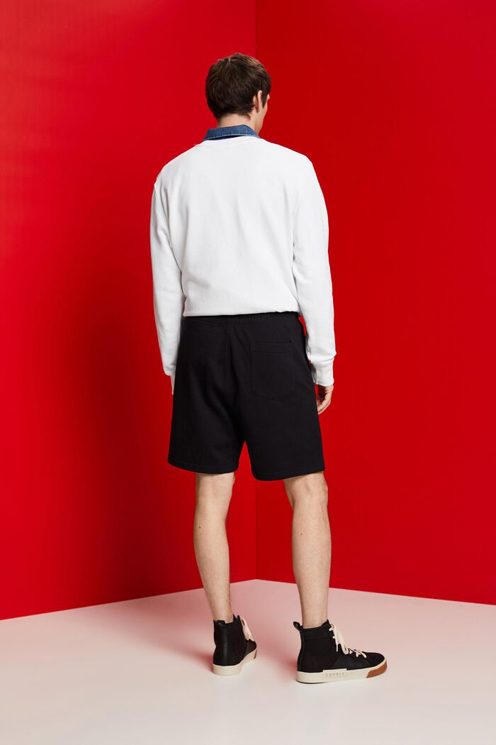 Sweat shorts, 100% cotton, BLACK, detail image number 3