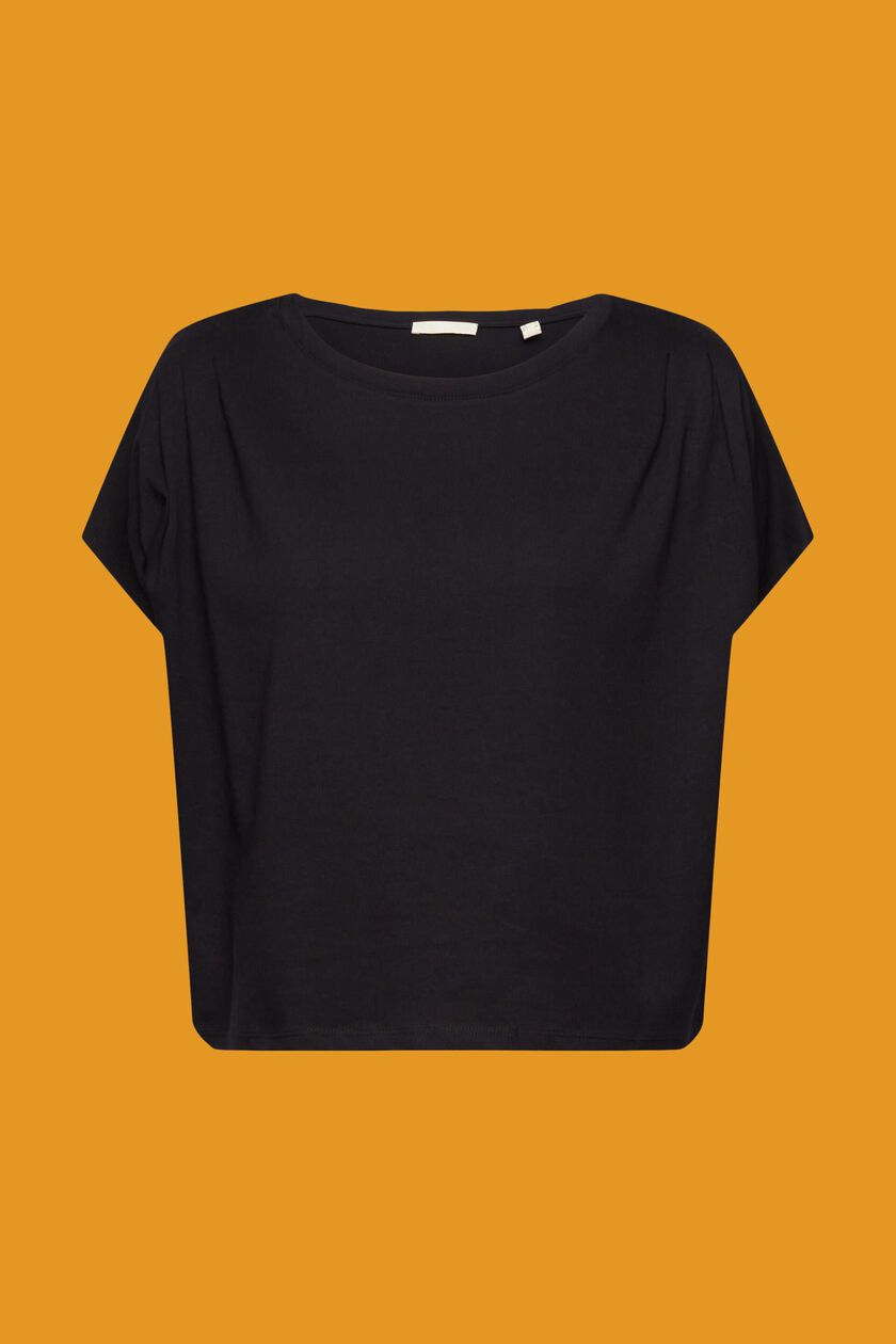 T-shirt with pleated details