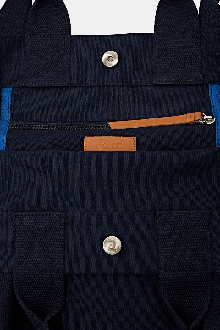 ‌雙色購物袋, 海軍藍, detail image number 4