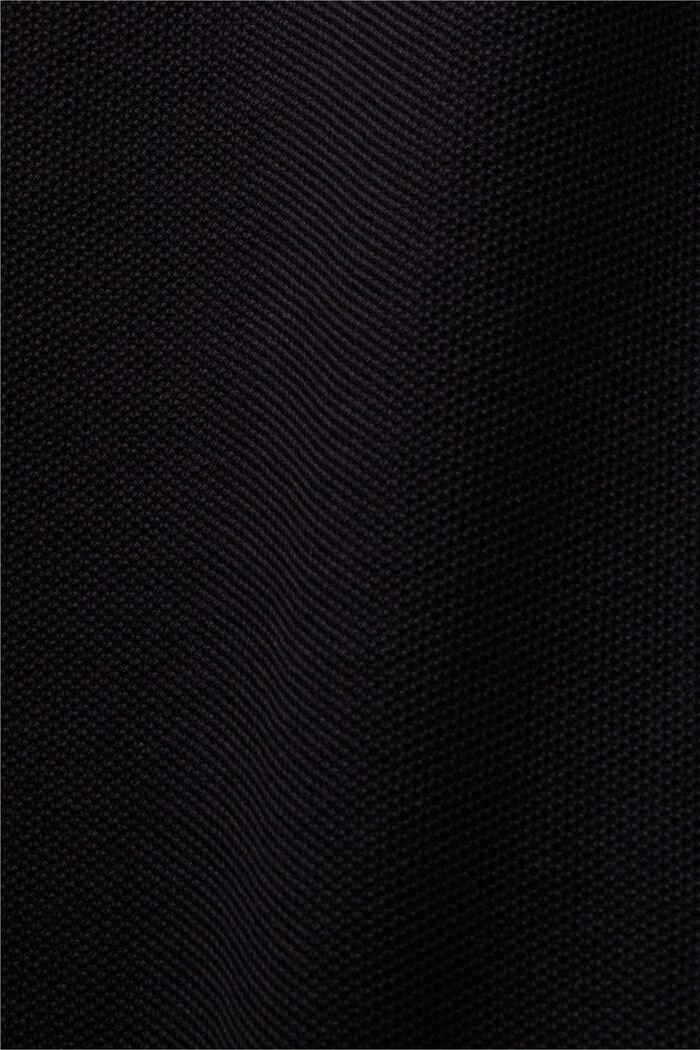 Piqué polo shirt with glitter, 100% cotton, BLACK, detail image number 4