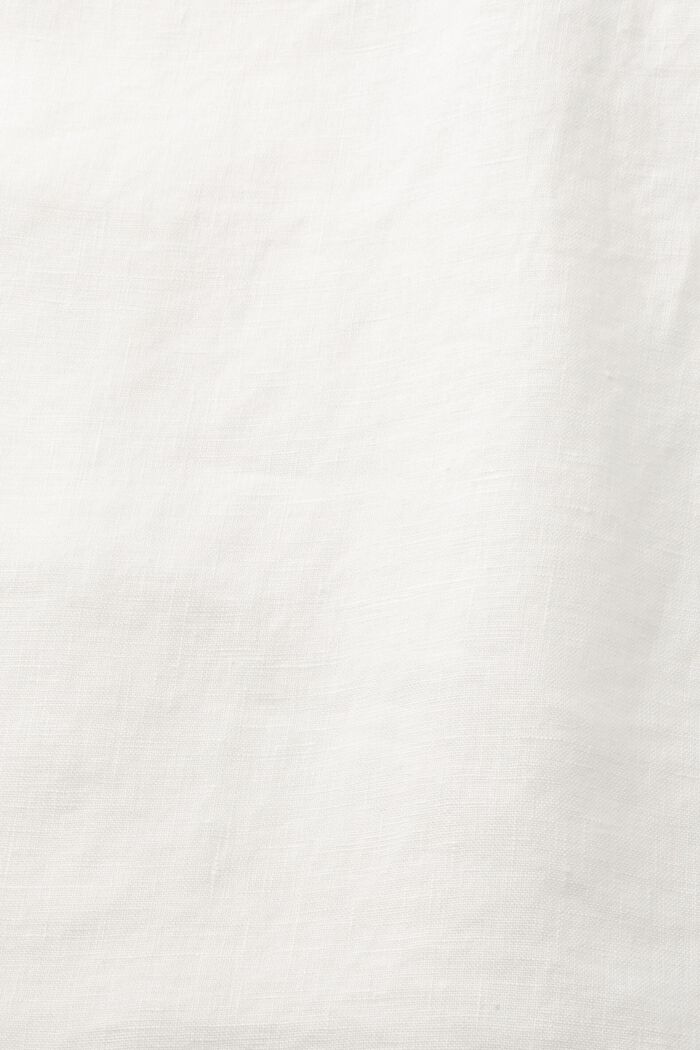 梭織亞麻女裝襯衫, 白色, detail image number 5