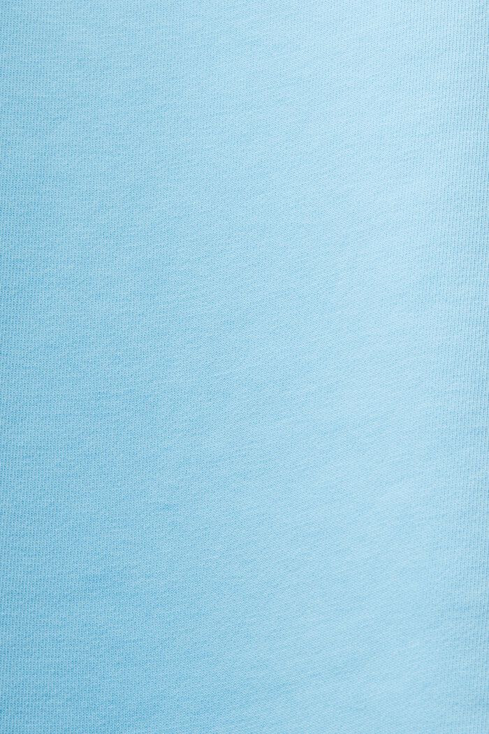 棉質搖粒絨LOGO標誌衛衣, 藍綠色, detail image number 5