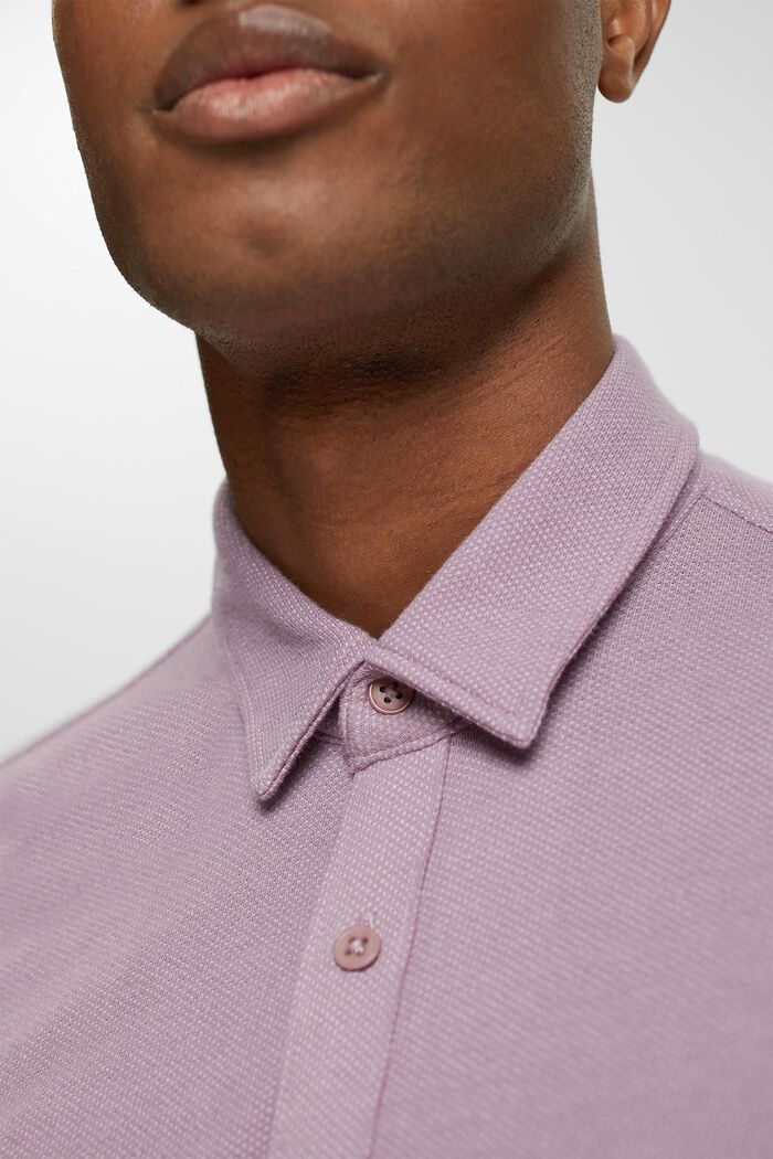 紋理襯衫, 淺紫色, detail image number 0
