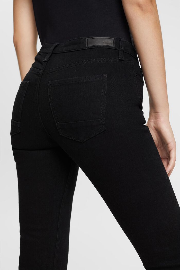 Straight leg stretch jeans, BLACK RINSE, detail image number 4