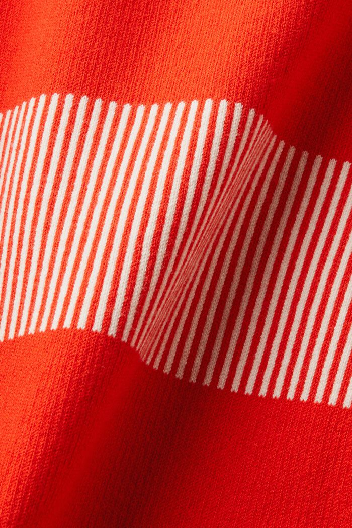 ‌紋理感羅紋針織衛衣, 紅色, detail image number 5