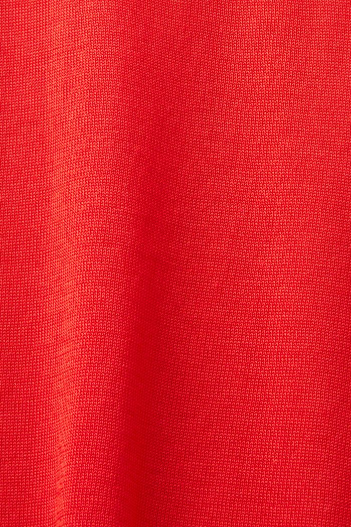 ‌長袖樽領毛衣, 紅色, detail image number 4