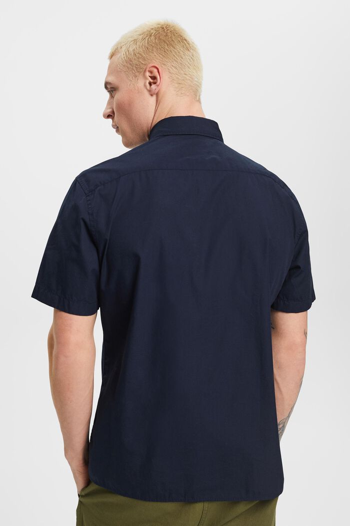 再生棉短袖襯衫, 海軍藍, detail image number 3