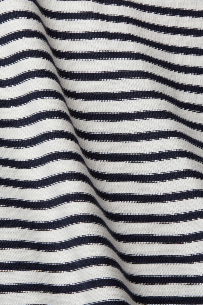 Striped long sleeve, 100% cotton, OFF WHITE, detail image number 1