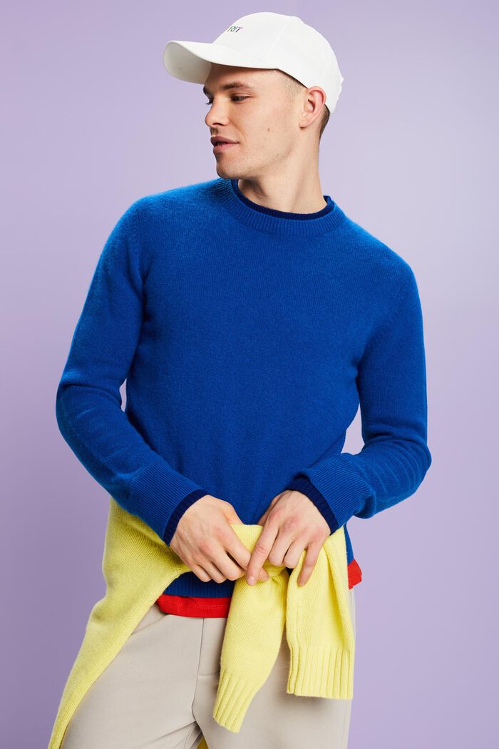 ‌羊絨套頭衫, 藍色, detail image number 0