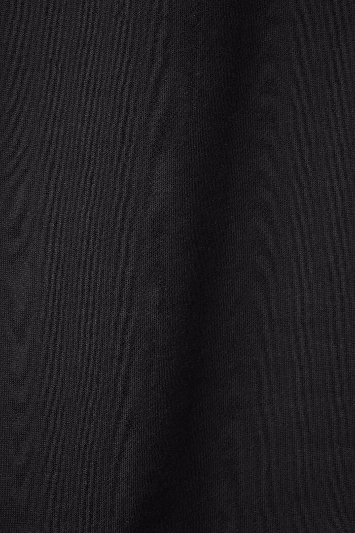 ‌棉質搖粒絨LOGO標誌運動褲, 黑色, detail image number 5