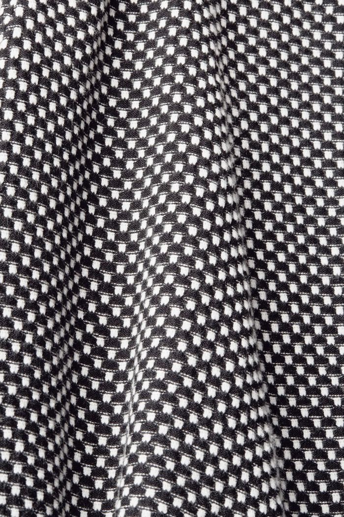 雙色紋理針織半身裙, 黑色, detail image number 4