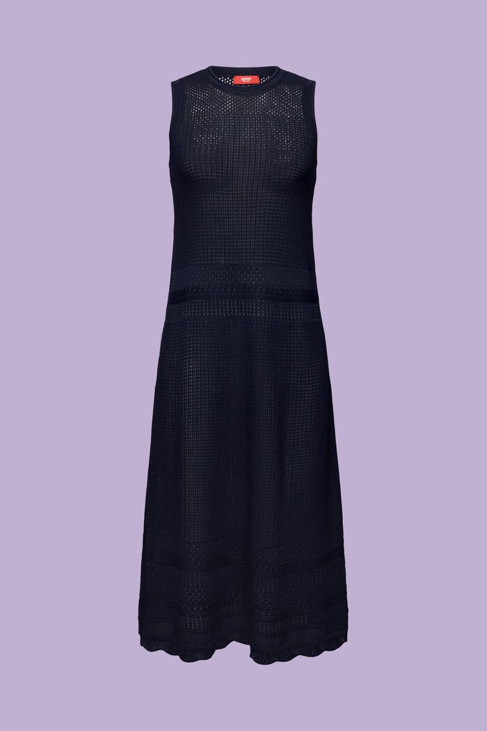 Crochet Midi Dress, NAVY, detail image number 6