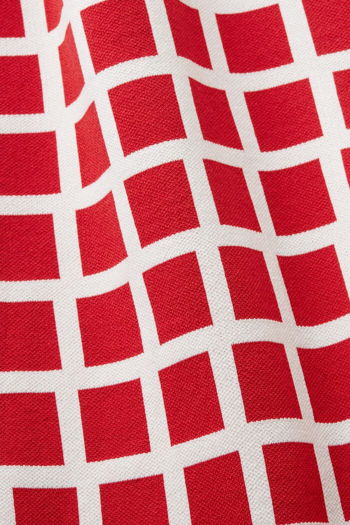 提花毛衣T恤, 深紅色, detail image number 5