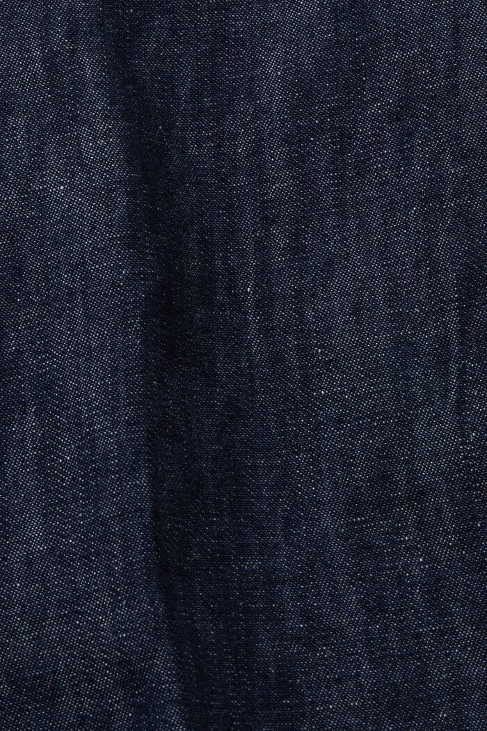 Cotton Linen Chino Shorts, BLUE BLACK, detail image number 8