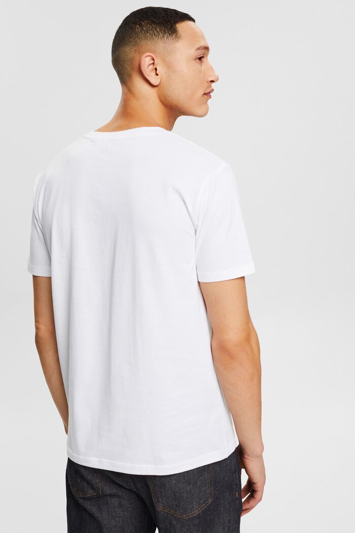Jersey T-shirt with a logo print, WHITE, detail image number 1