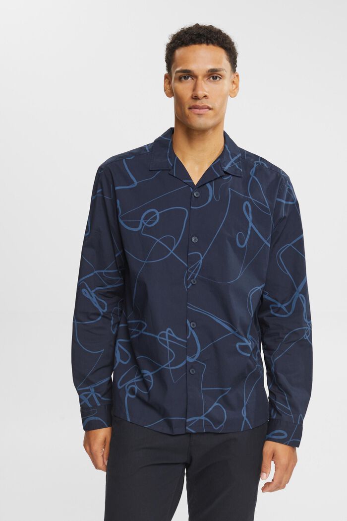 圖樣襯衫, 海軍藍, detail image number 2