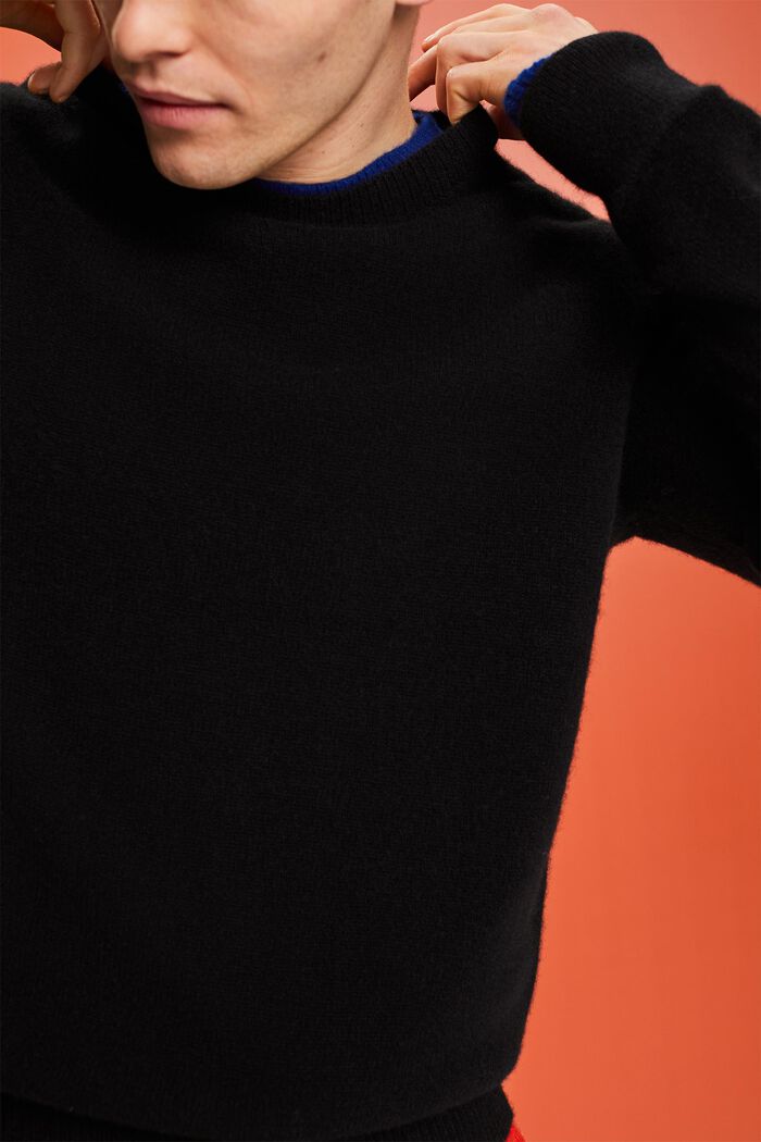 Cashmere Pullover, BLACK, detail image number 2