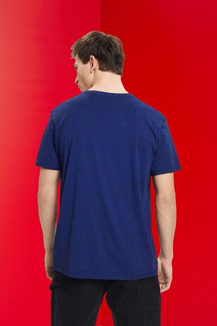 水洗效果T恤, 深藍色, detail image number 3