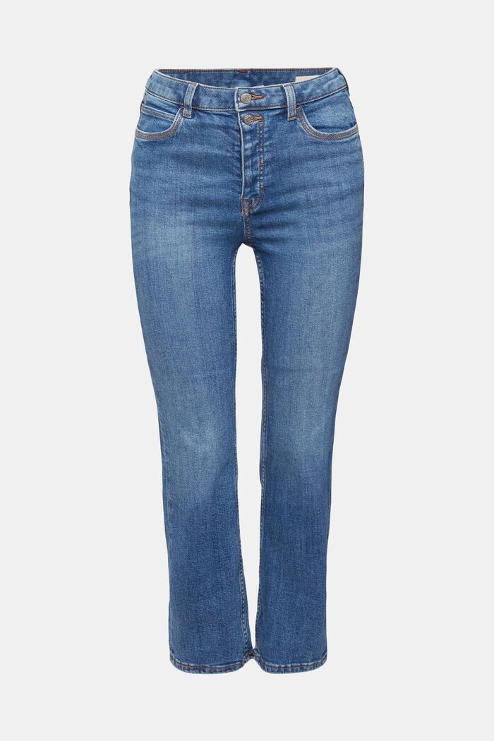 Mid-rise kick flare jeans, BLUE MEDIUM WASHED, detail image number 5