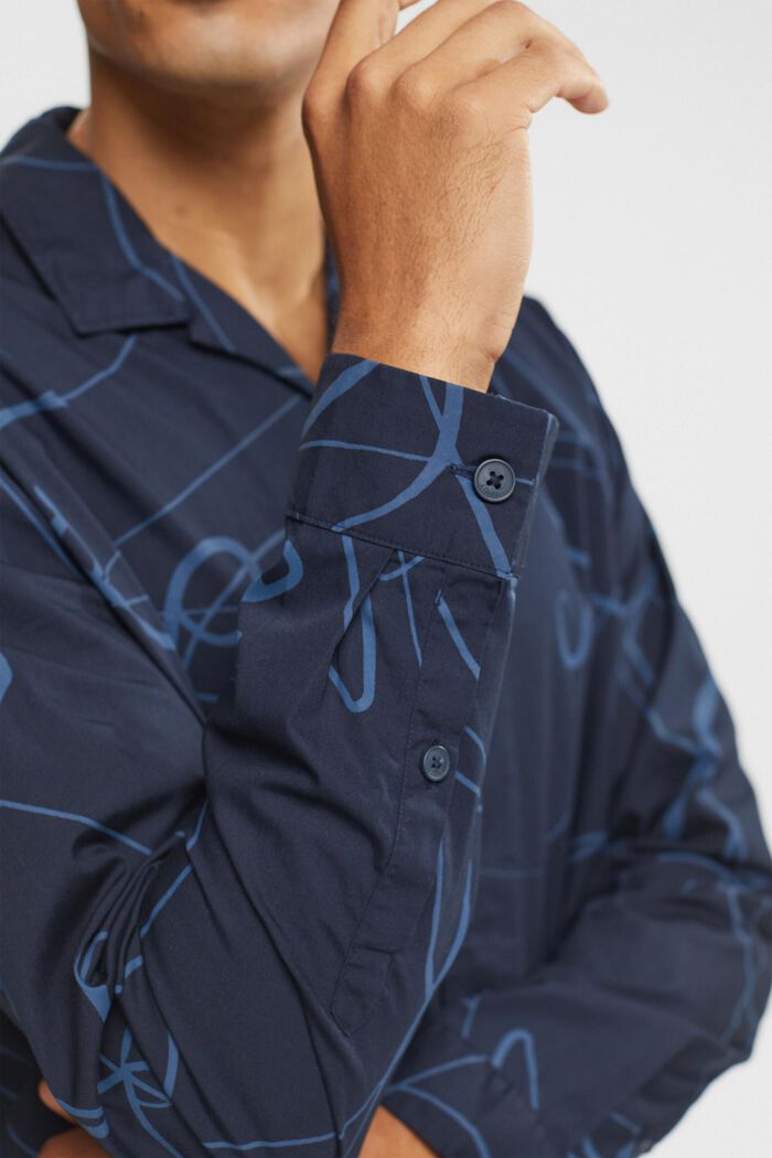 圖樣襯衫, 海軍藍, detail image number 3