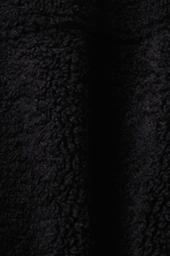 刺繡LOGO標誌泰迪絨背心, 黑色, detail image number 2