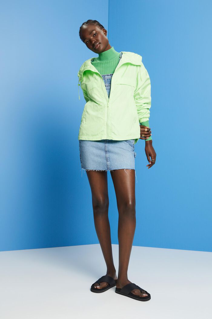 Lightweight jacket with a hood, CITRUS GREEN, detail image number 5