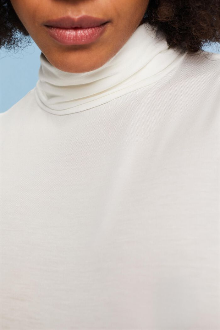 Roll Neck Longsleeve Top, TENCEL™, OFF WHITE, detail image number 3