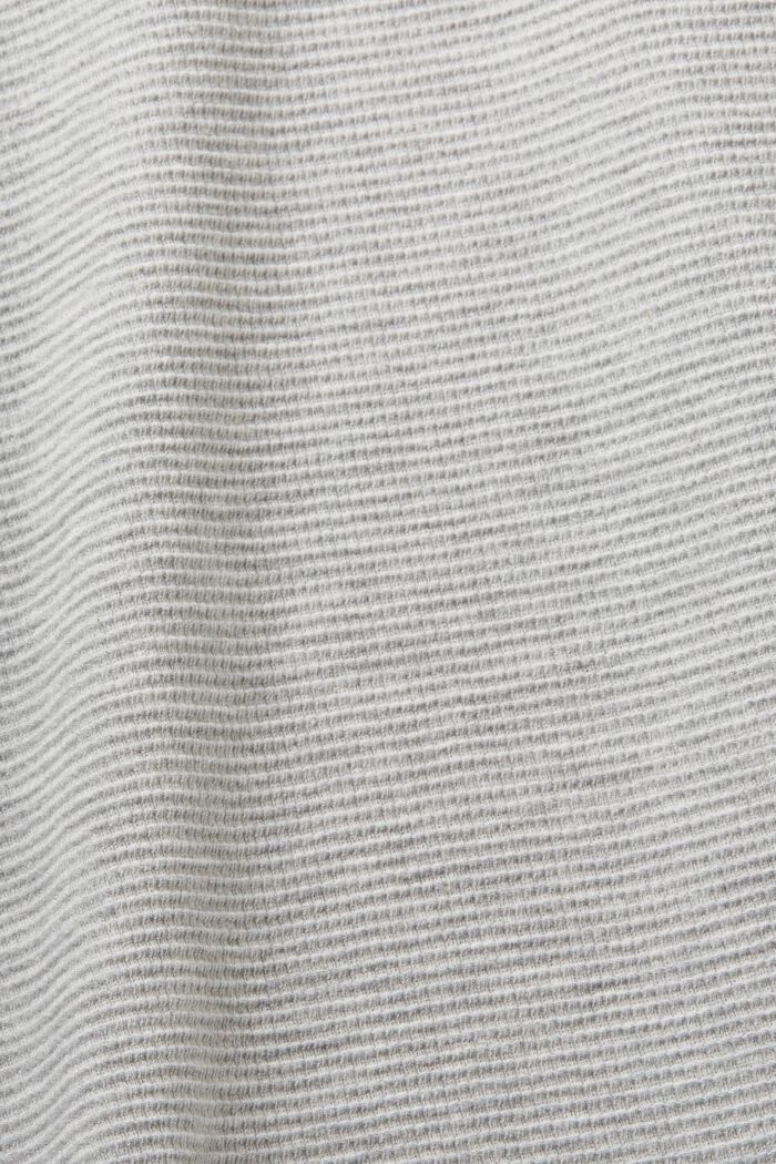 紋理平織布T恤, 淺灰色, detail image number 6