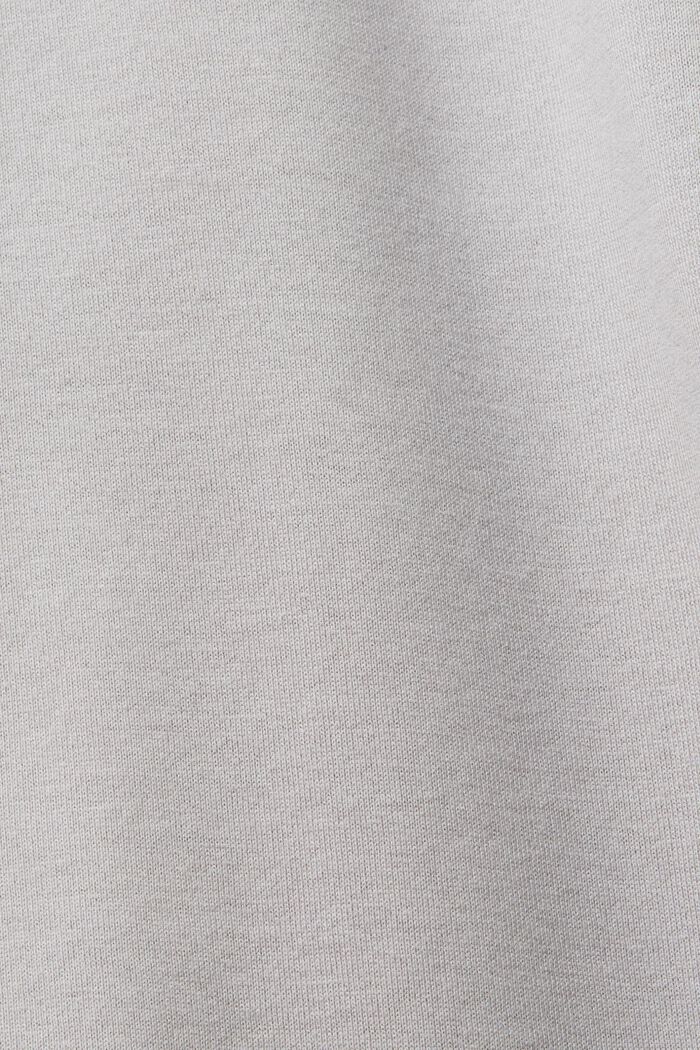 100%純棉圓領層次感T恤, 淺灰色, detail image number 5