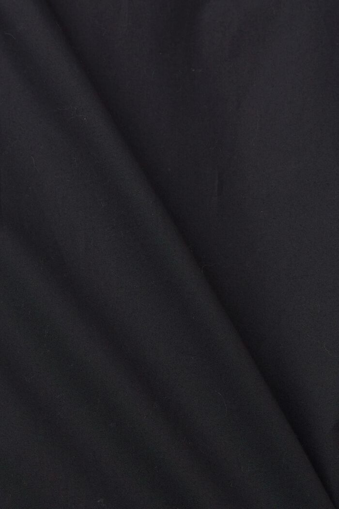 棉質扣角領襯衫, 黑色, detail image number 4