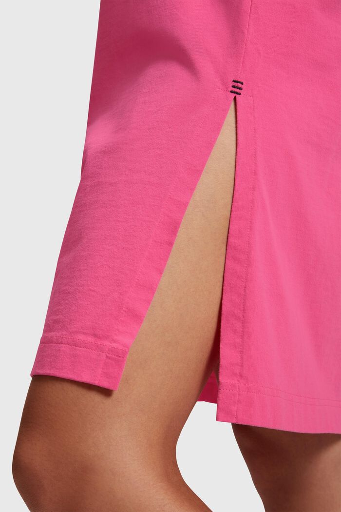 側面開衩標誌 T 恤連身裙, 粉紅色, detail image number 3