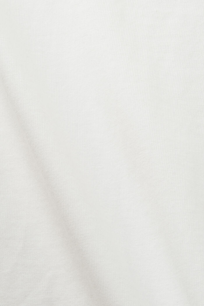 純棉LOGO標誌T恤, 白色, detail image number 5