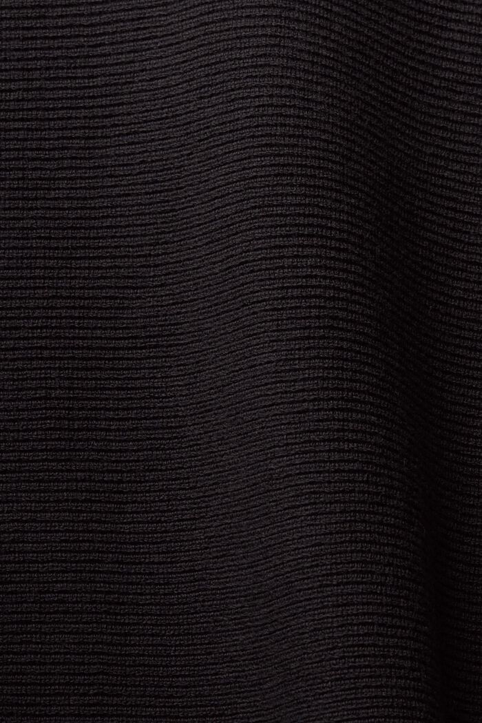 Batwing jumper with polo neck, BLACK, detail image number 5