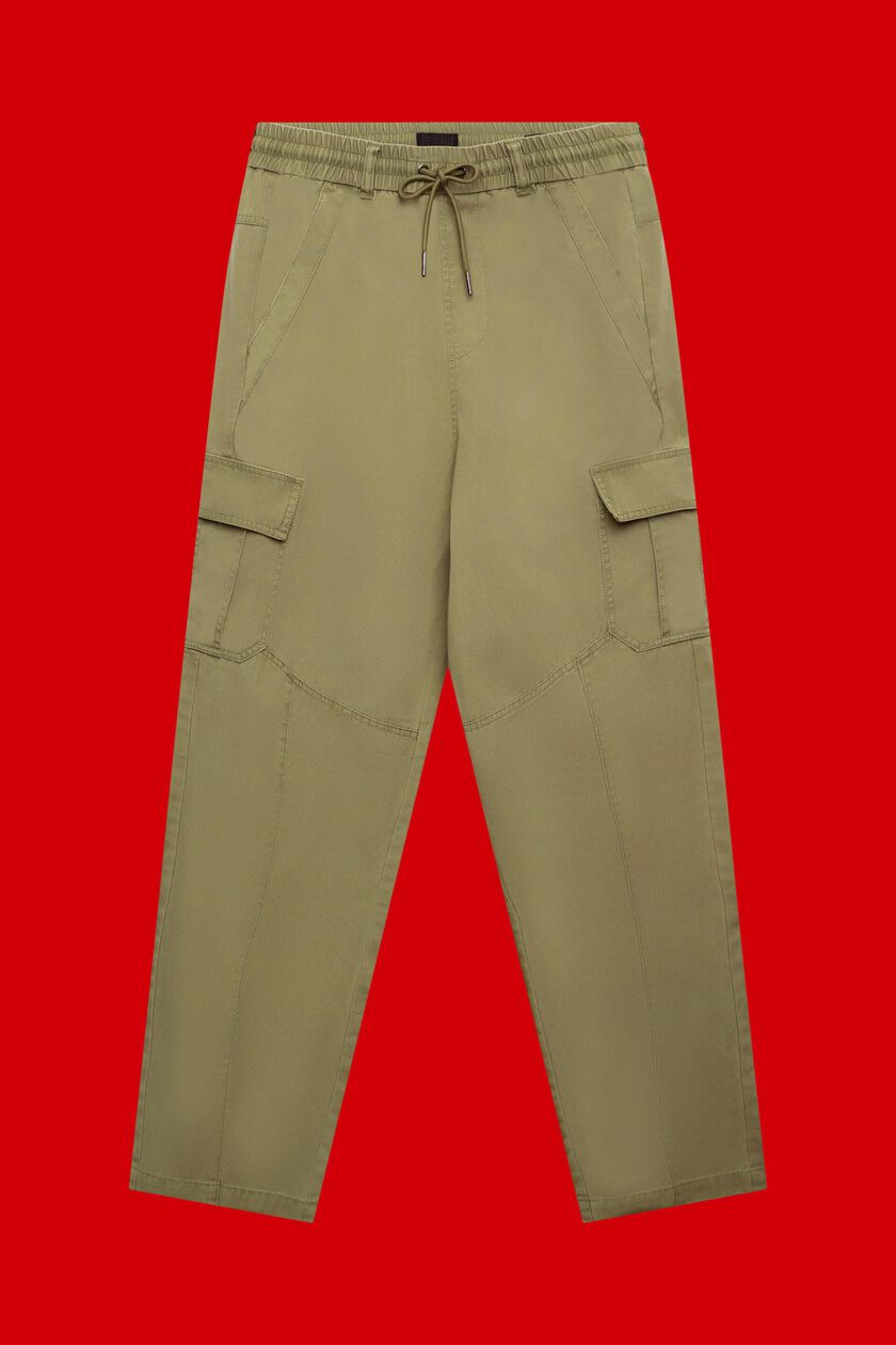 Cotton jogger-style tapered cargo trousers