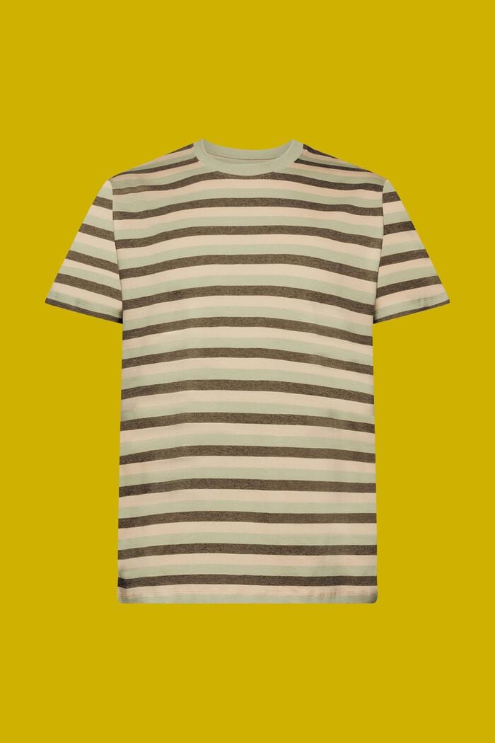 Striped jersey t-shirt, 100% cotton, LIGHT GREEN, detail image number 6