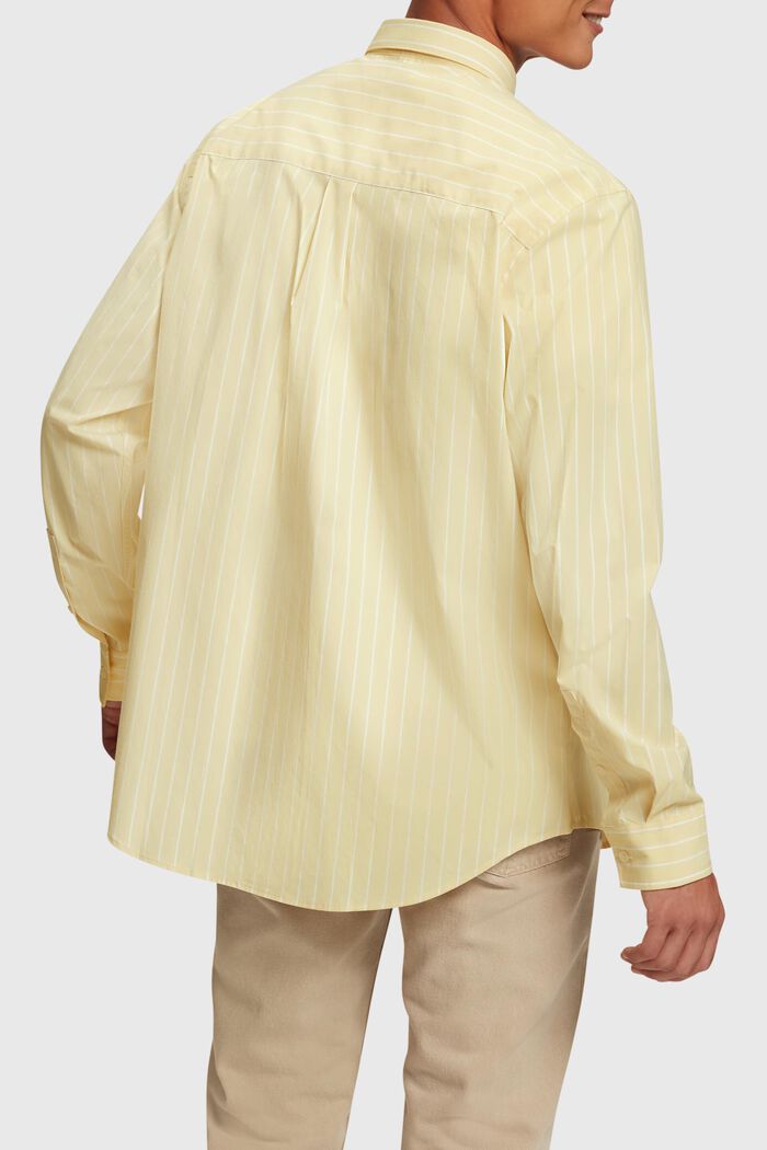 Relaxed fit striped poplin shirt, SUNFLOWER YELLOW, detail image number 1
