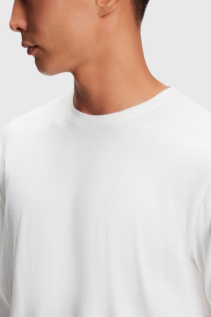 Regular solid jersey t-shirt, WHITE, detail image number 2