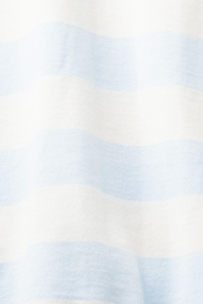 Striped Logo Cotton T-Shirt, PASTEL BLUE, detail image number 4